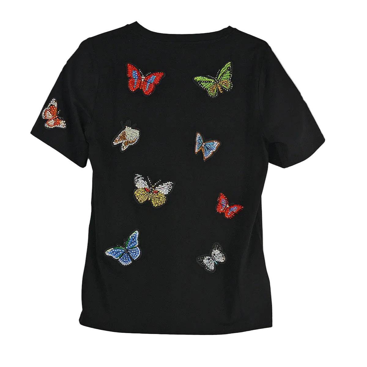 A.Z.I. Short Sleeve Embellished Butterfly Tee (Z13443)(Two Colors) - Image 2