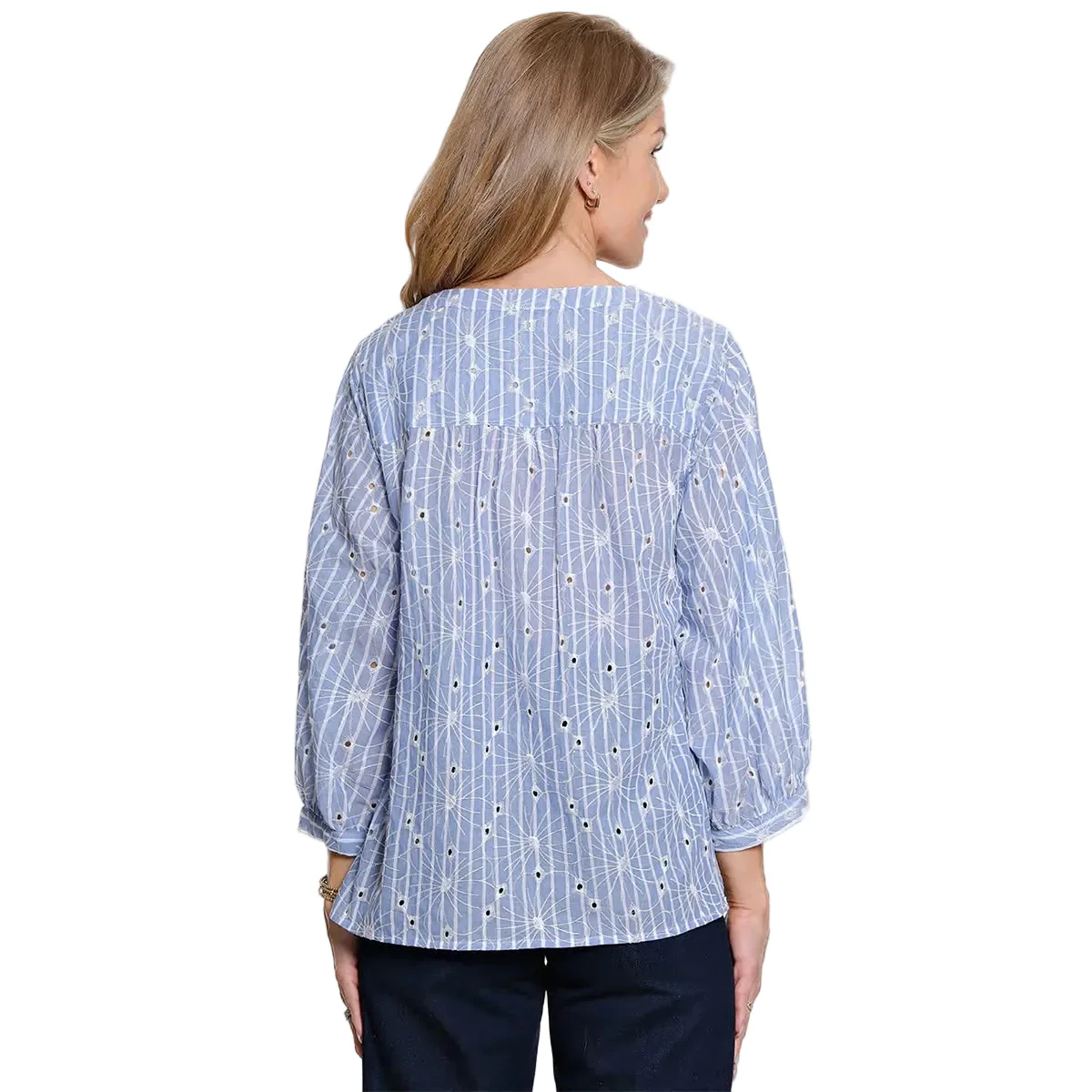 Ali Miles All Over Eyelet Embroidered Popover (A26409TM) (Breeze) - Image 2