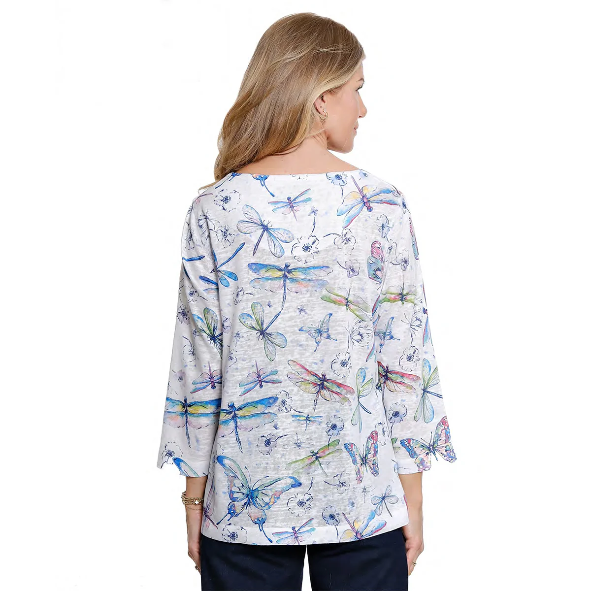 Ali Miles Dragonfly  Sweater Knit Tunic Top (A26413TM) - Image 2
