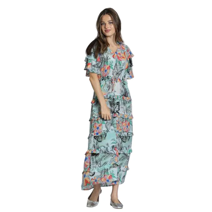 APNY Butterfly Oasis Ruffle & Tiered Maxi Dress - Image 3
