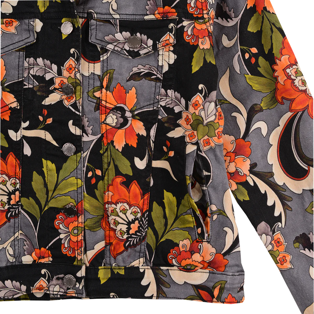 APNY Grey Print Demin Jacket - Image 3