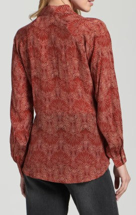 APNY Half Placket Pullover Terracotta Shirt - Image 3