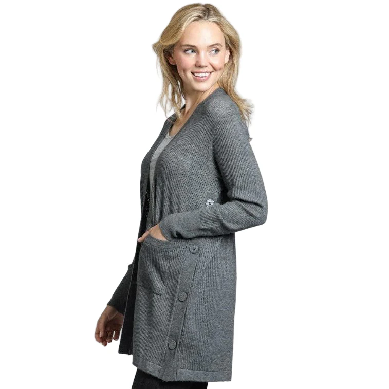 APNY Heather Grey Knit Cardigan - Image 3