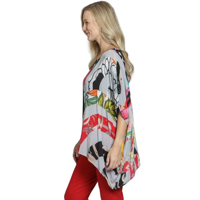APNY Print One Size Pull-Over Kaftan Top - Image 4