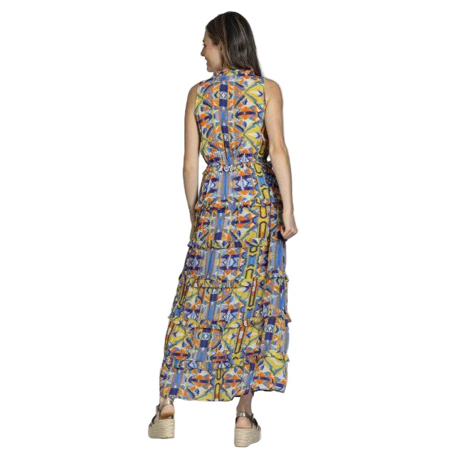 APNY Sleeveless Print Tiered Maxi Dress - Image 2