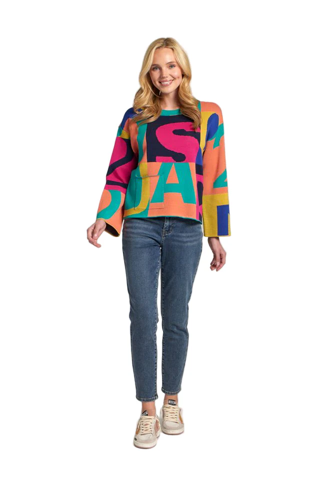 APNY Multi Color Graphic Graffiti Pullover - Image 4
