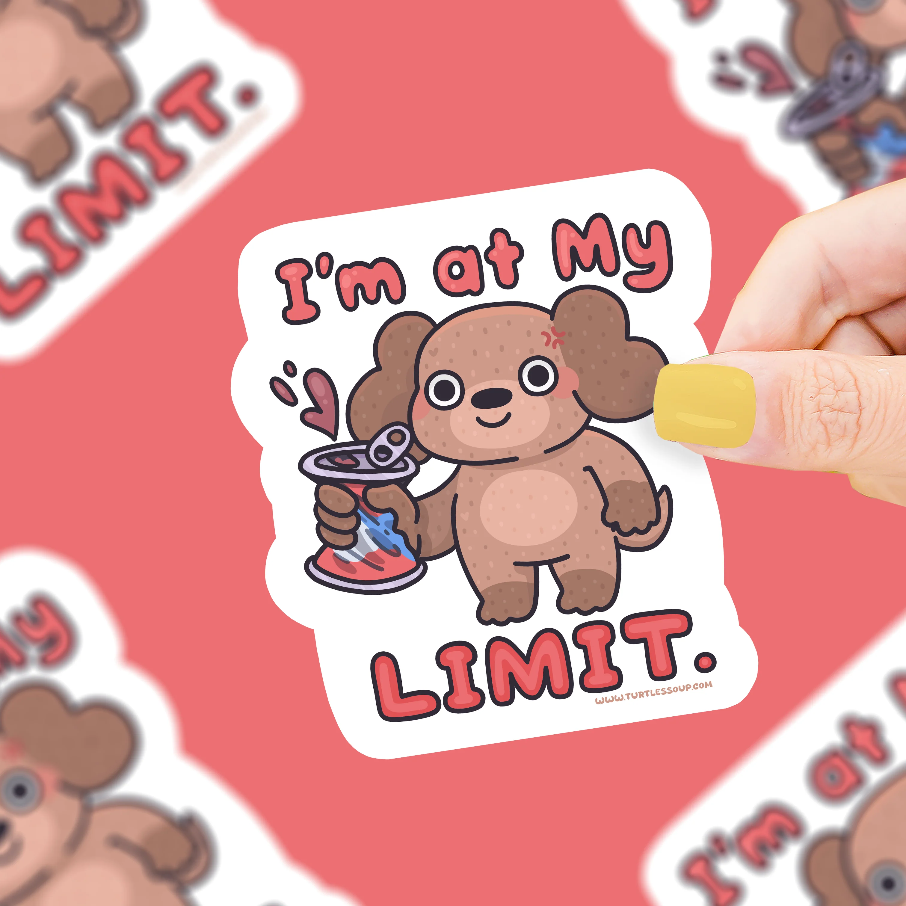 At My Limit Puppy Vinyl Sticker