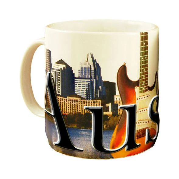 Austin Skyline Ceramic Relief Mug  (SMAUS01) - Image 2