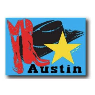 Austin Cowboy Hat Magnet - Image 2