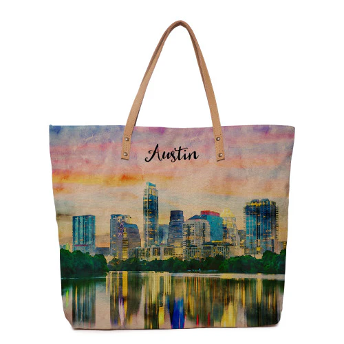 Cott N Curls Austin Skyline Tote Bag (801000-03) - Image 4