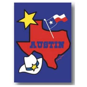 Austin & Texas  & Flag Magnet - Image 2