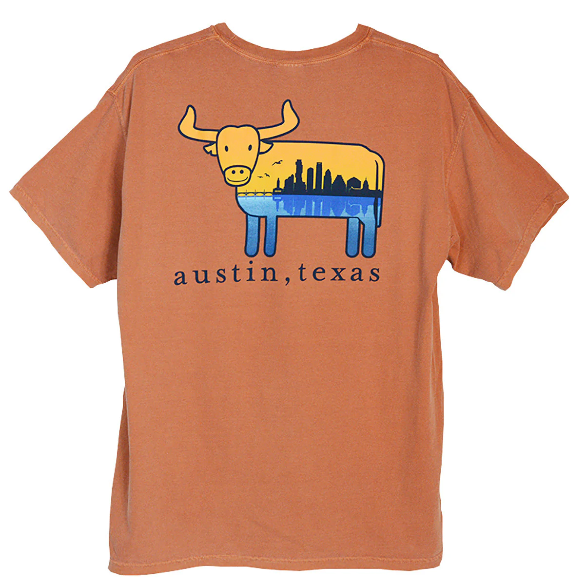 Austin the Hometown Steer Cityscape Tee  (YAM) - Image 3
