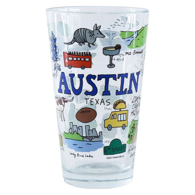 Austin Wanderer Pint Glass (1 BRIL 101) - Image 2