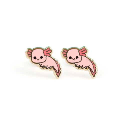 Axolotl Enamel Earrings (LUX E84) - Image 3