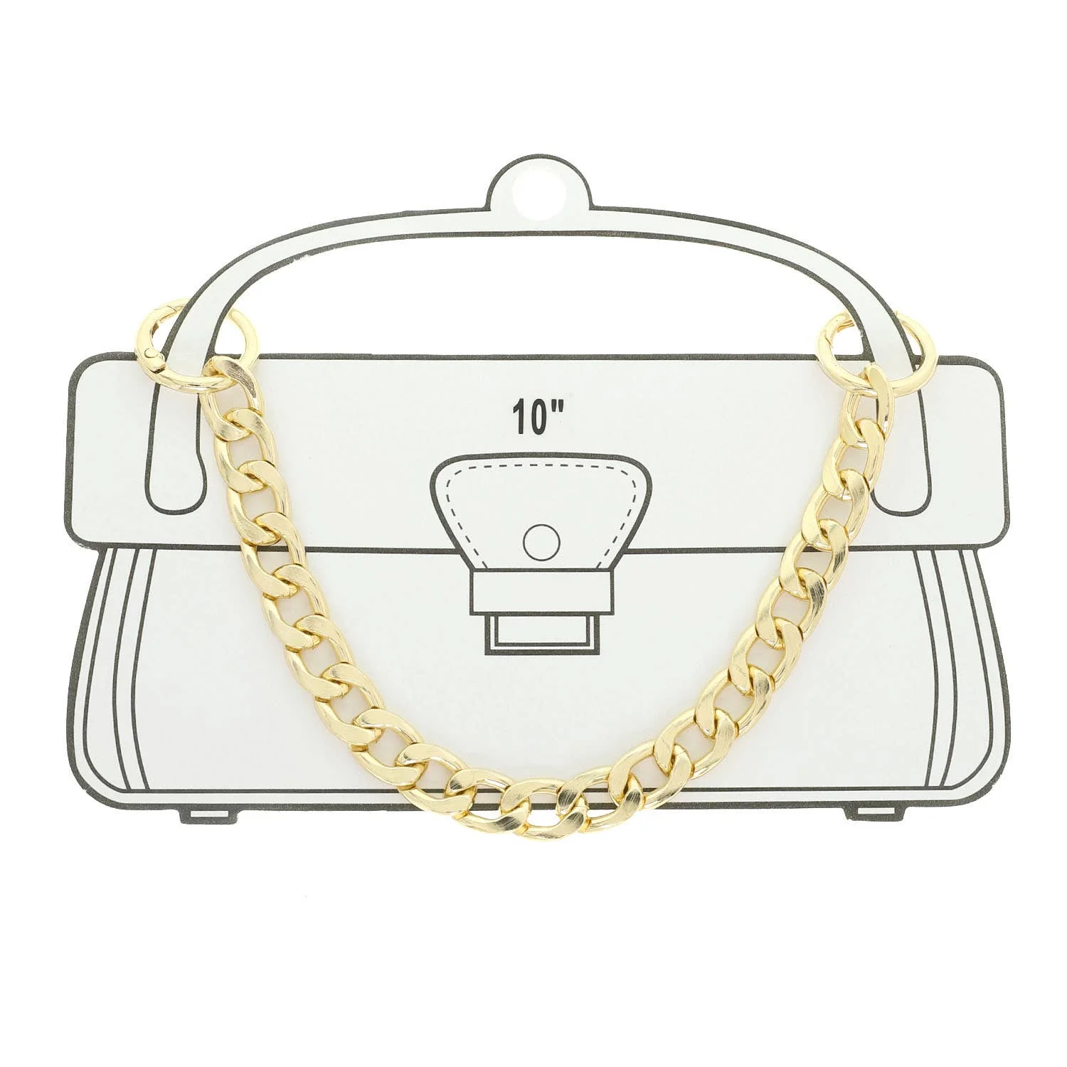 Bag Chain with Round Snap Hook Clasps - Image 2