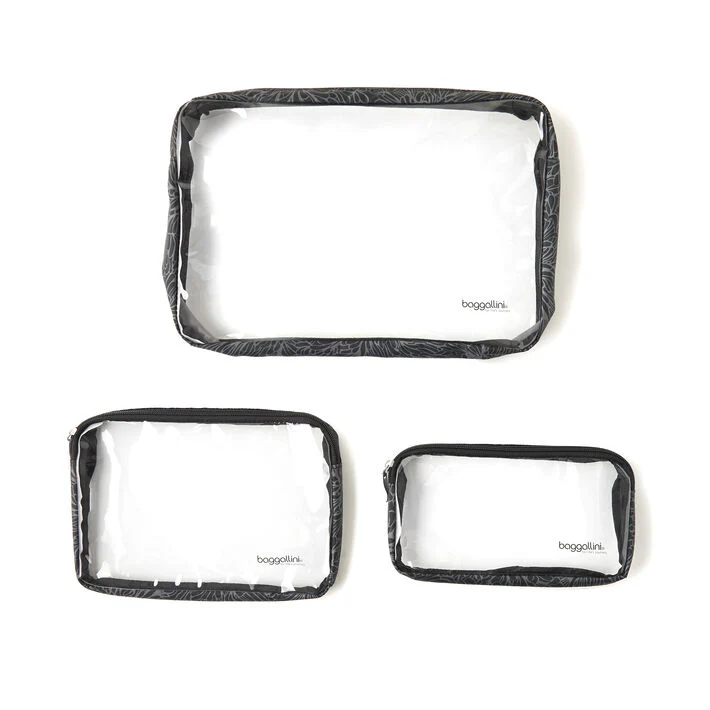Baggallini Clear Travel Pouches (Set of 3) (Multiple Colors) - Image 3