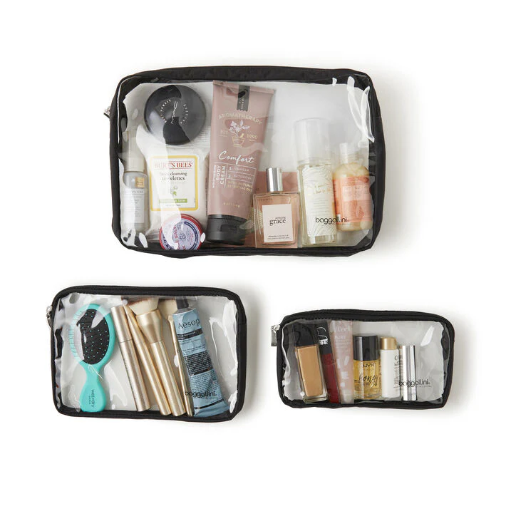 Baggallini Clear Travel Pouches (Set of 3) (Multiple Colors) - Image 4