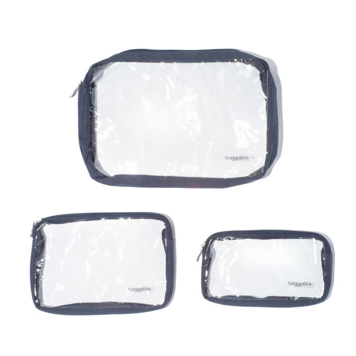 Baggallini Clear Travel Pouches (Set of 3) (Multiple Colors) - Image 5