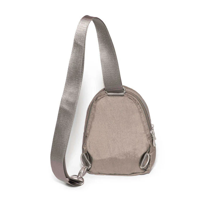 Baggallini Double Zip Mini Sling Sterling Shimmer( ZSL883) - Image 3