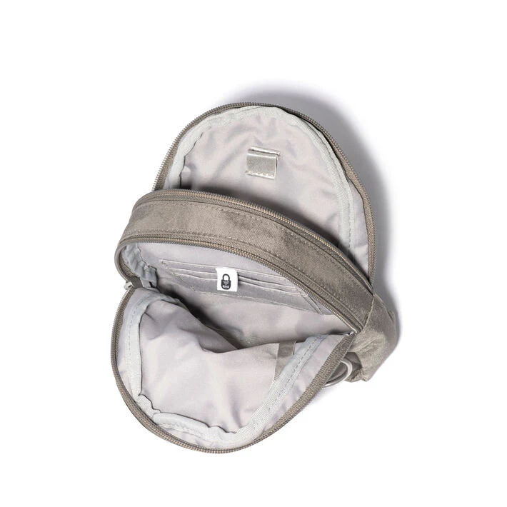 Baggallini Double Zip Mini Sling Sterling Shimmer( ZSL883) - Image 4