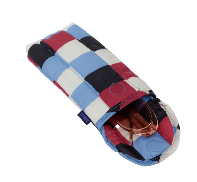 Baggu Puffy Glasses Sleeve - Painted Check - Image 2