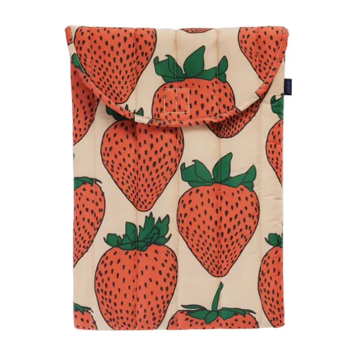 Baggu Puffy Laptop Sleeve 16" - Strawberry
