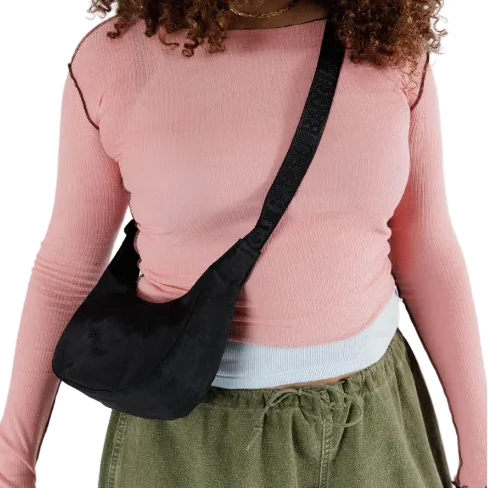 Baggu Small Nylon Crescent Bag - Black - Image 2