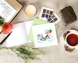 Bicycle & Flower Basket Quilling Card (BL1418) - Image 3