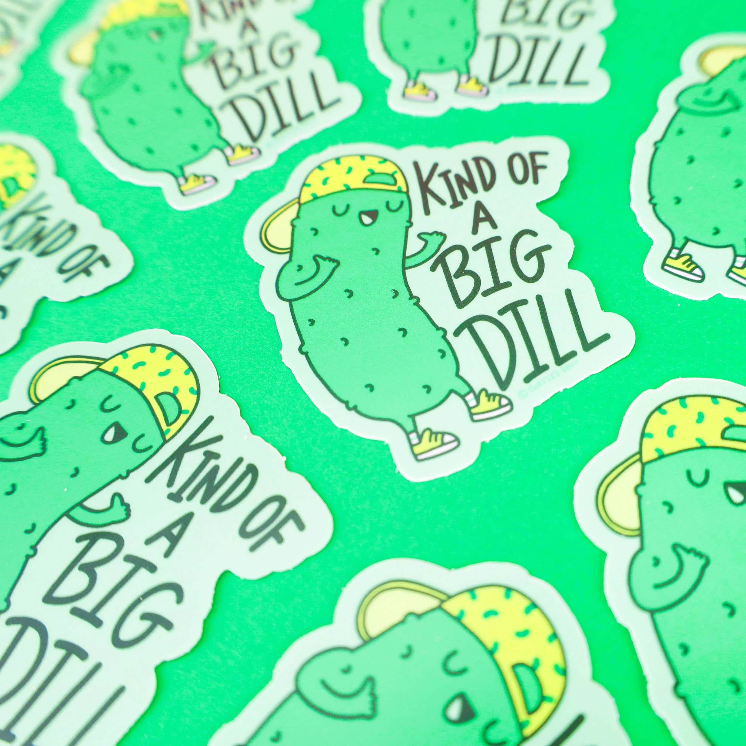 Big Dill Pickle Funny Food Pun Vinyl Sticker - Image 2