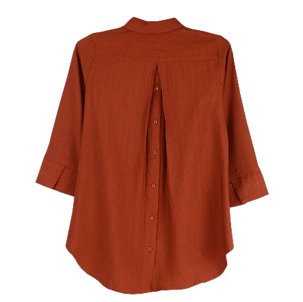 Boho Chic Button Front 3/4 Sleeve Tunic - Image 2