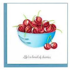 Quilling Card Bowl of Cherries (BL1261) - Image 2