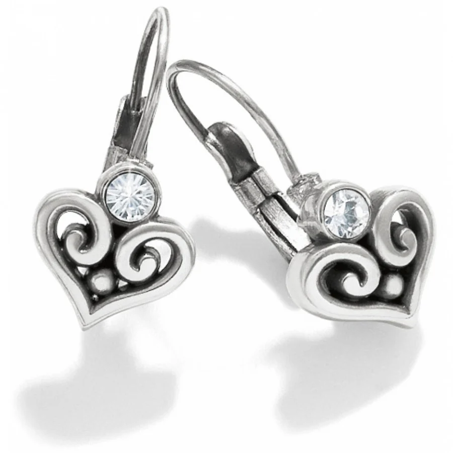Brighton Alcazar Heart Lever Back Silver Earrings - Image 2