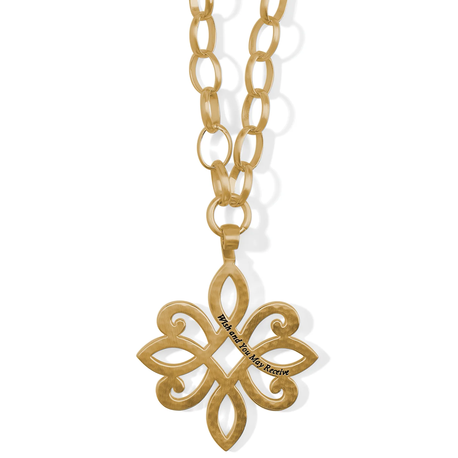 Brighton Apollo Brushed Gold Fretwork Necklace - Image 2