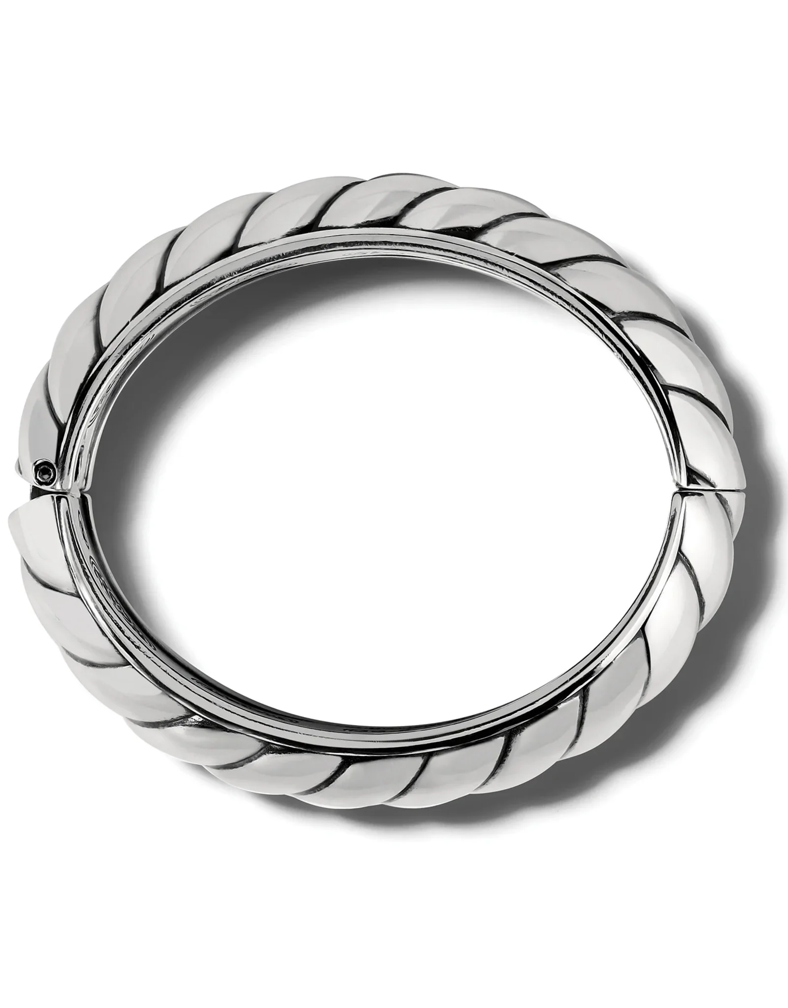 Brighton Athena Scalloped Hinged Silver Bangle - Image 3