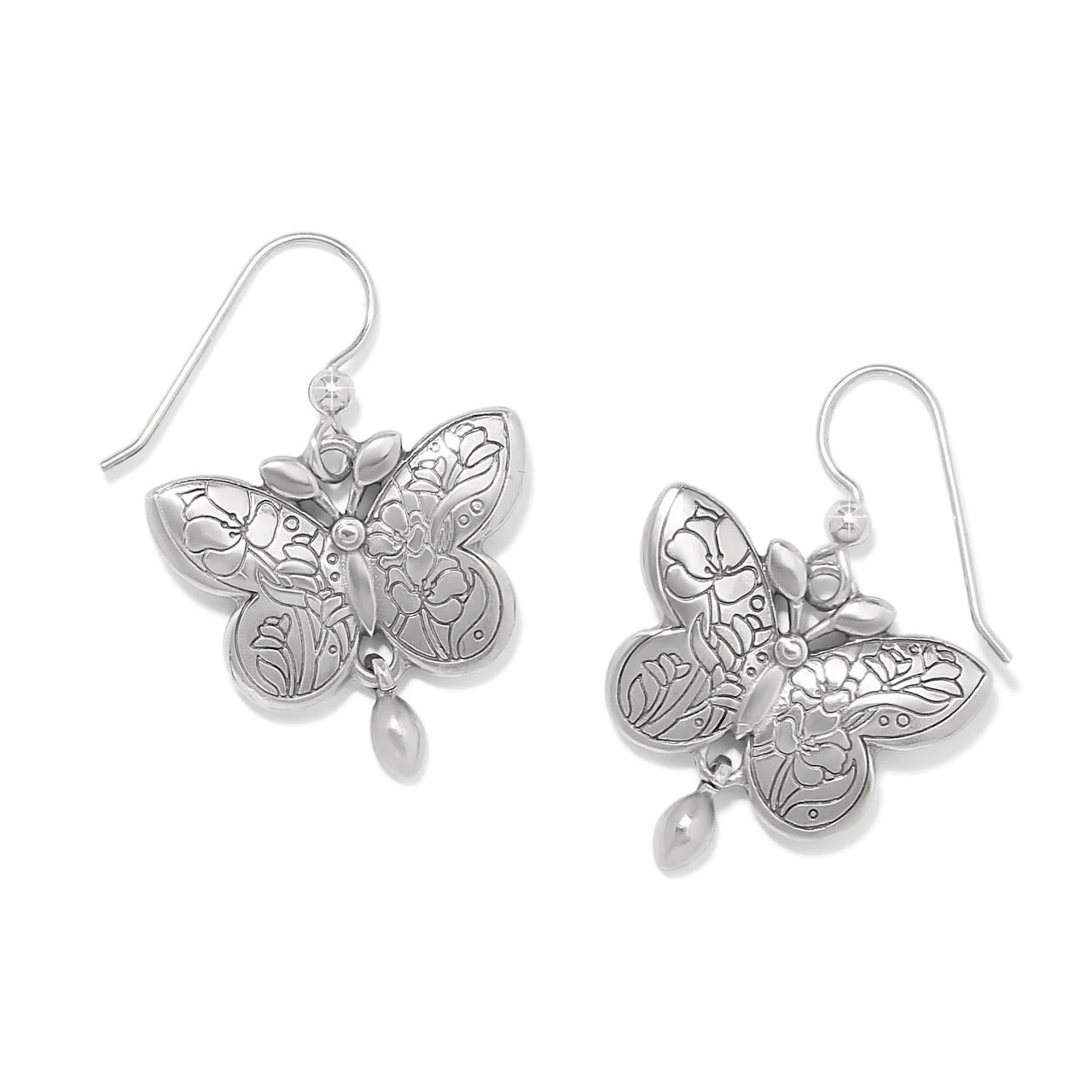 Brighton Botanique Butterfly French Wire Earrings (BLK/SLV) - Image 2
