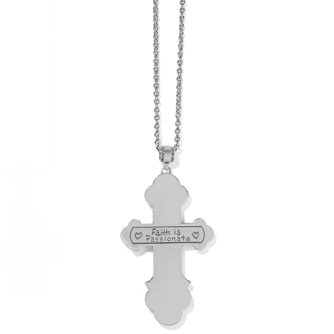 Brighton Calvary Cross Convertible Necklace (SLV/BLK) - Image 2