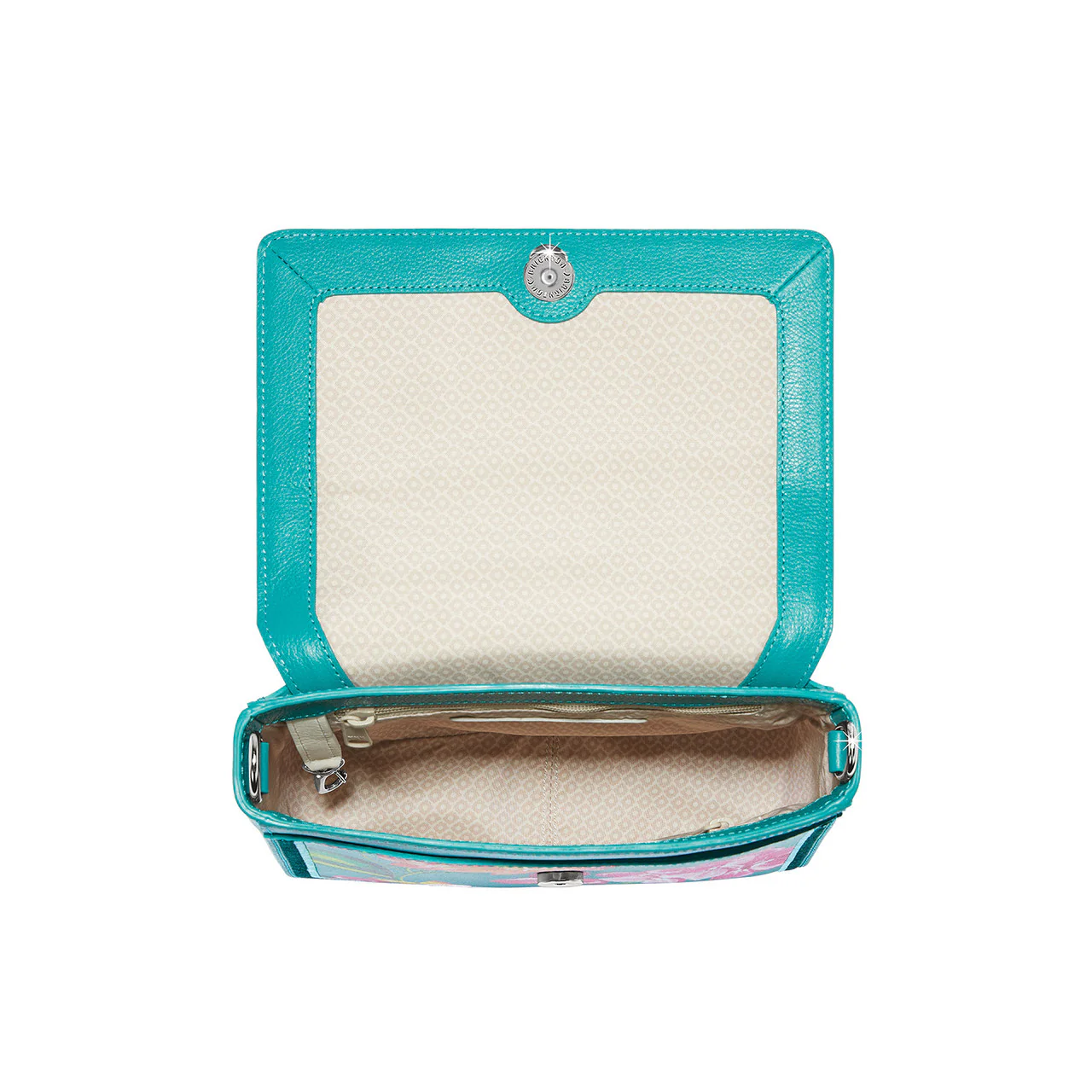 Brighton Hamptons Celine Flap Top Bag (TEAL/MULTI) - Image 4