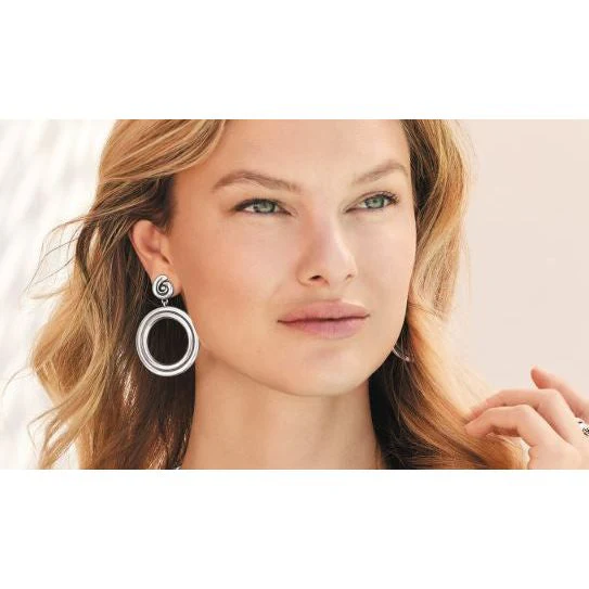Brighton Contempo Moda Ring Post Drop Earrings (SLV)