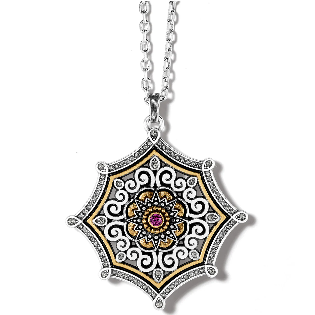 Brighton Dynasty Stella Necklace (SLV/GLD/PNK)