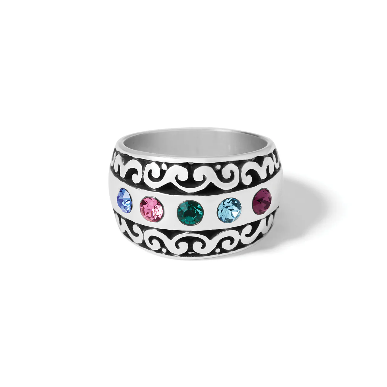 Brighton Elora Gems Band Ring (SLV/MULTI)