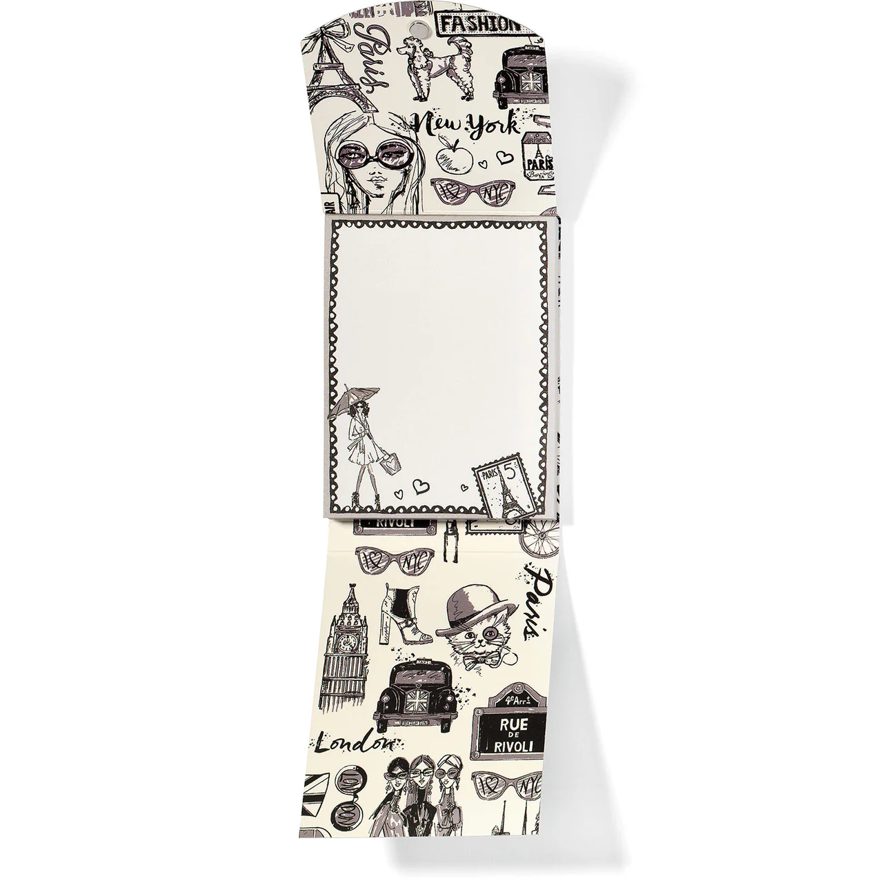 Brighton Fashionista Passport Brooch Notepad (BLK/GLD) - Image 2