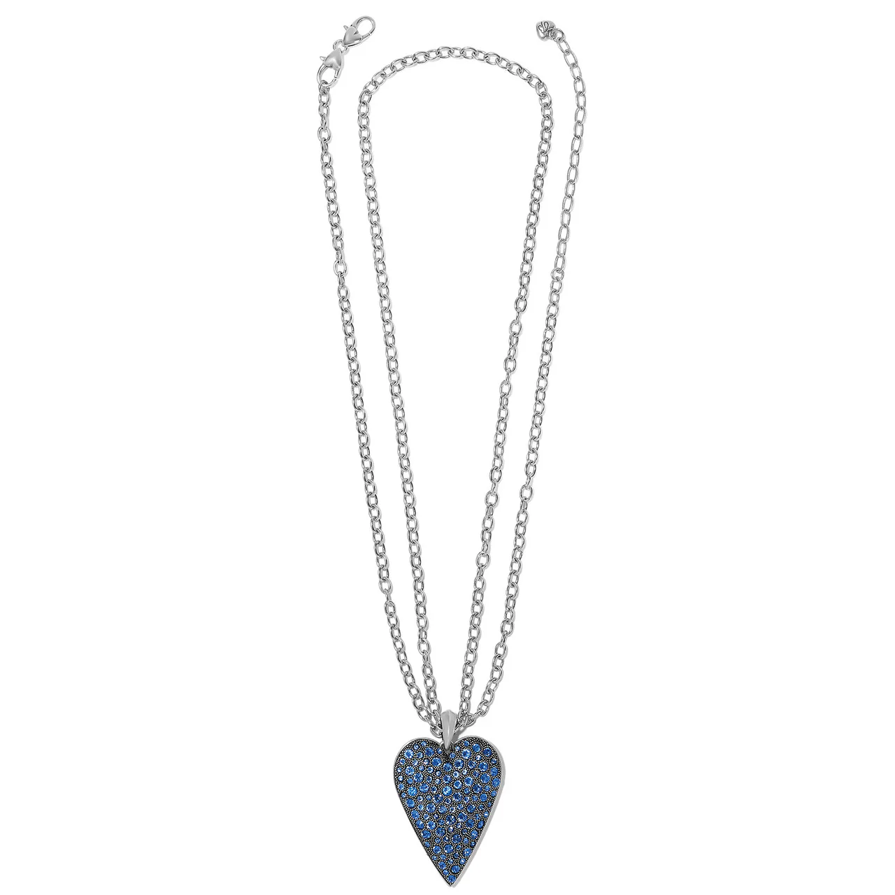 Brighton Glisten Blue Heart Convertible Necklace (SLV) - Image 2