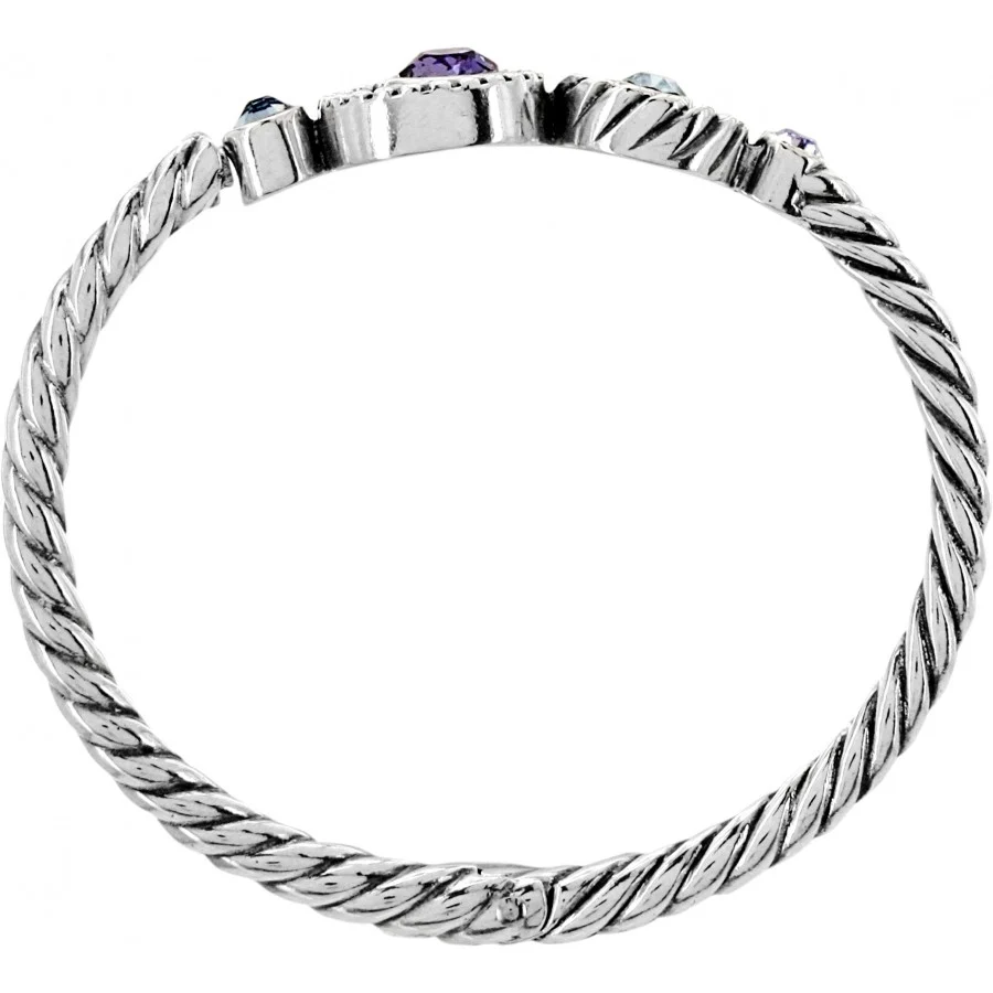 Brighton Halo Hinged Bracelet (SLV/TANZANITE) - Image 2