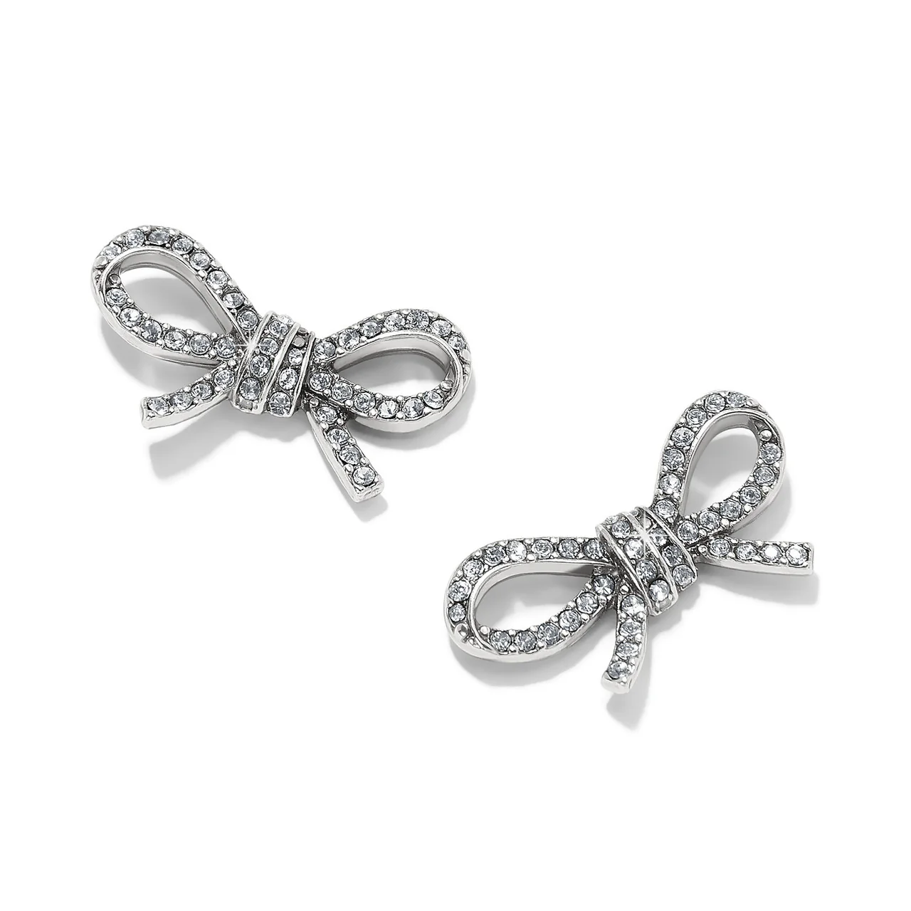 Brighton Illumina Bow Post Earrings (SLV/CRYS)