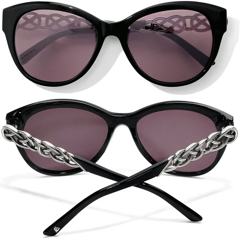 Brighton Interlok Braid Black Sunglasses (A12953) - Image 2
