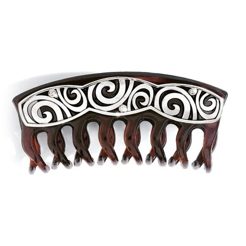 Brighton London Groove Large Hair Clip (J81832) TORT/SLV - Image 2