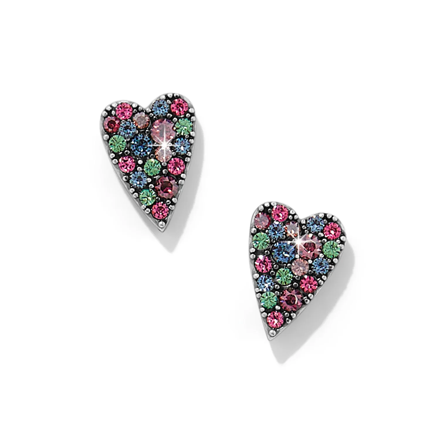 Brighton Two Tone Love Message "Be You" Heart Post Earrings