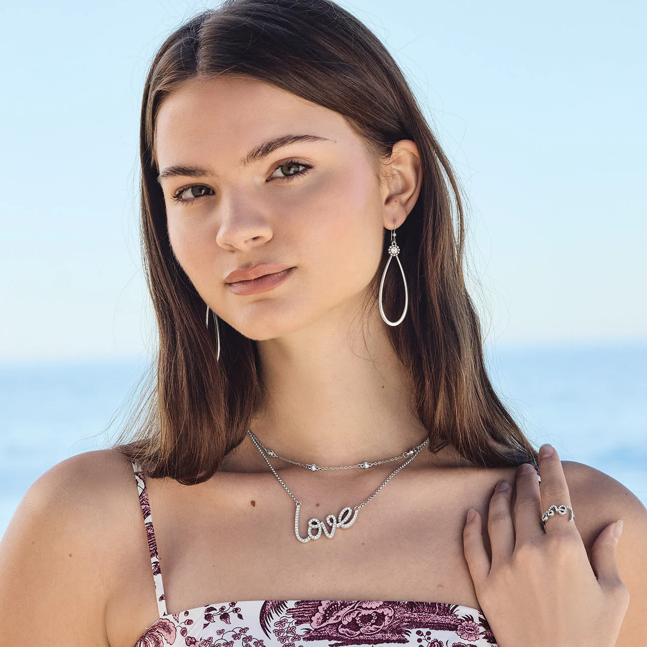 Brighton Love Script Sparkle Necklace 9SLV) - Image 2
