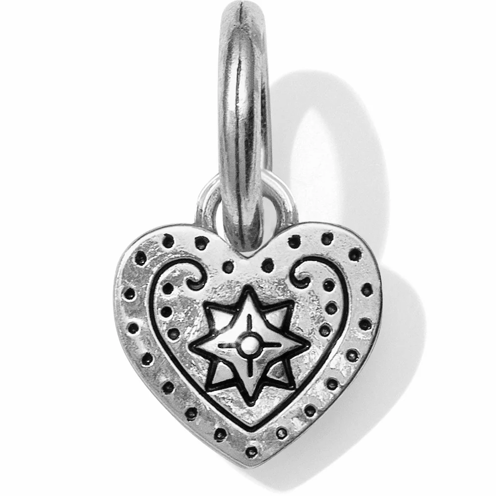 Brighton Love Heart Star Highlight Charm (SLV)