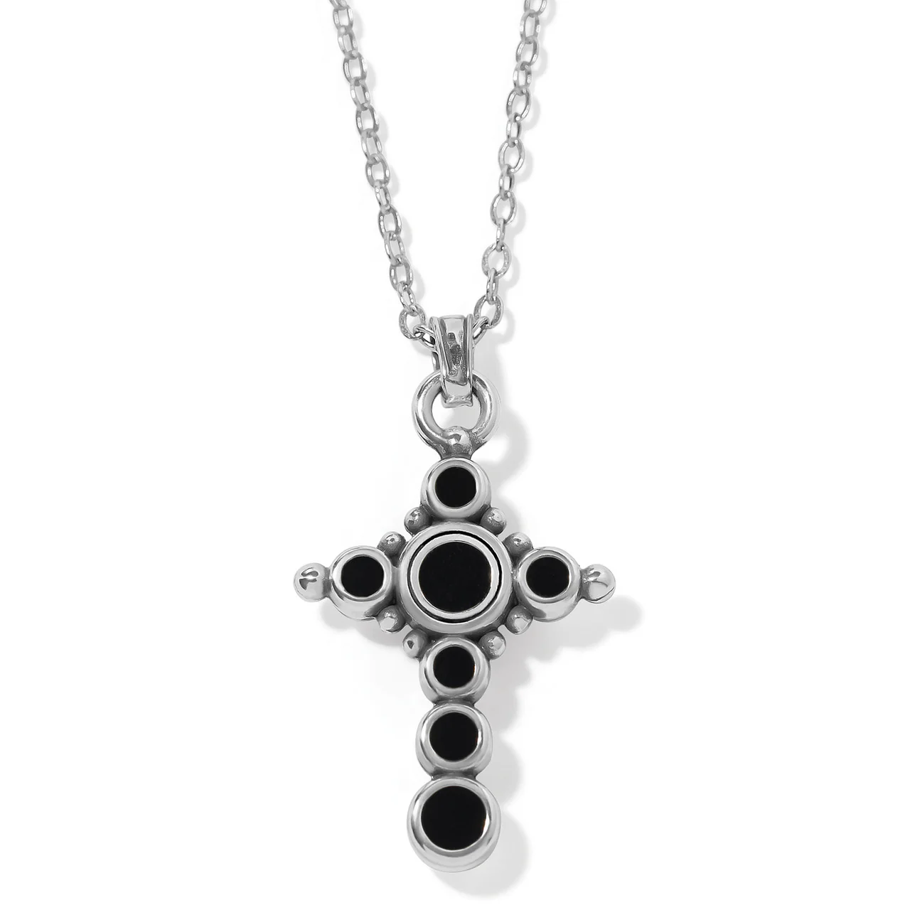 Brighton Majestic Nobel Cross Reversible Necklace (SLV/GLD/BLK) - Image 2
